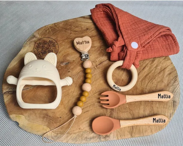 Baby-Crea Coffret naissance personnalisé Coffret Cadeau de Naissance pour Bébé bleu marine