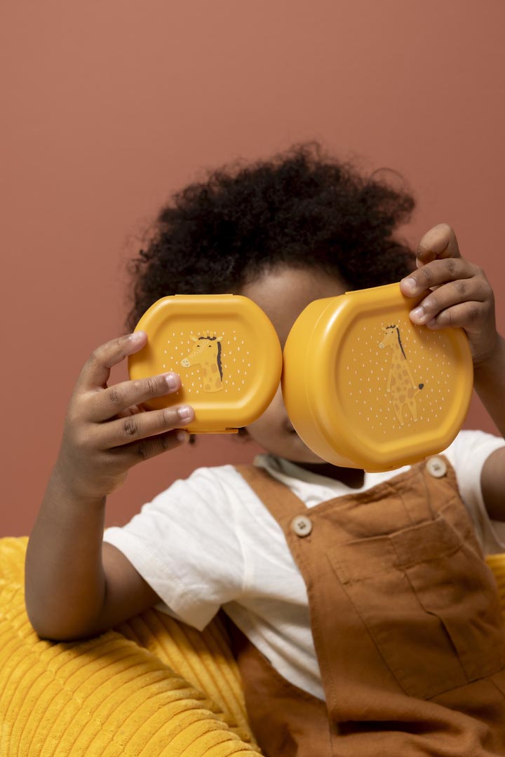 Trixie Baby Boîtes à goûter et boîtes repas Mr. Giraffe boîtes à goûter à clip, lot de 2