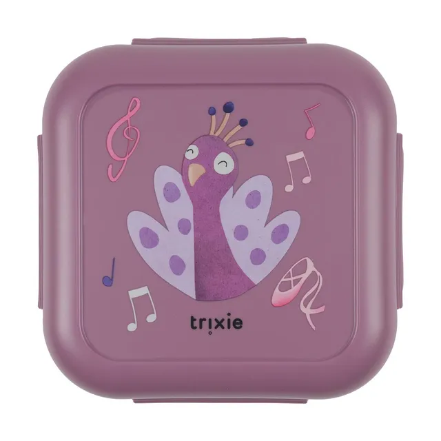 Trixie Baby Boîtes à goûter et boîtes repas Boîtes à goûter avec clips Ballerina Mrs. Peacock boîte goûter