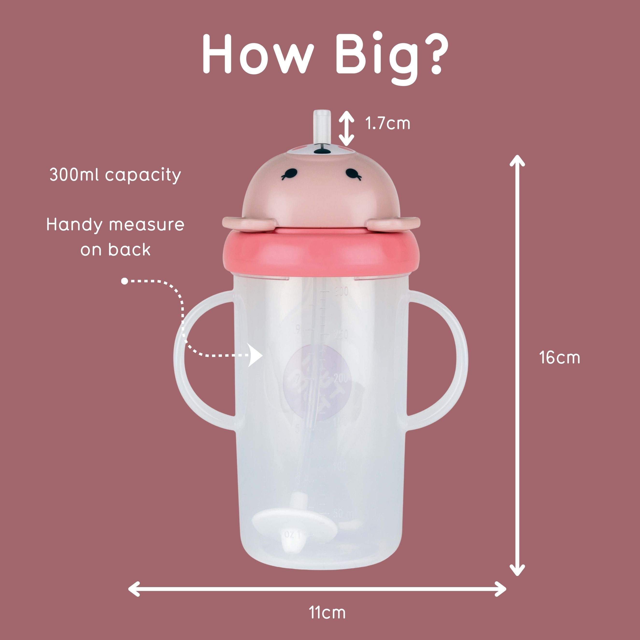 Tum Tum Cups Tall Tippy Up Sippy Cup gobelet Betsy Bear 300 ml à paille lestée