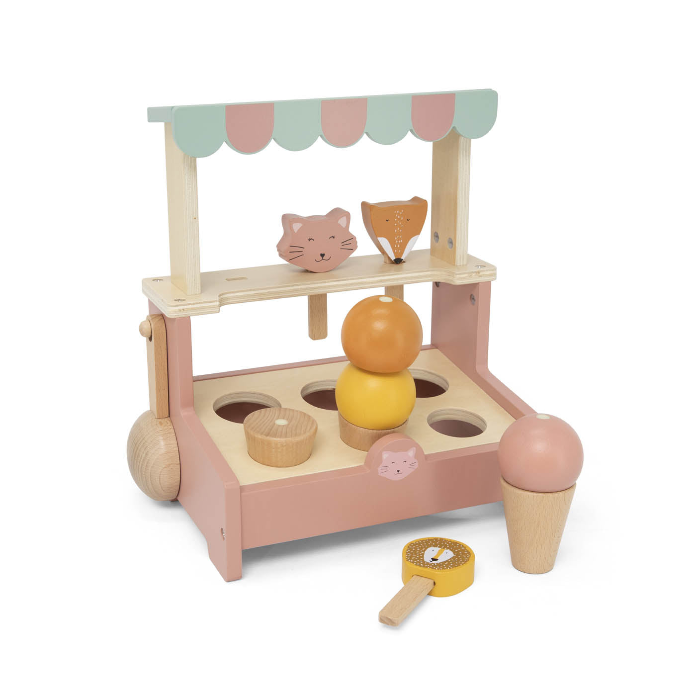 Trixie Baby Jeu symbolique Stand de glaces en bois certifié FSC
