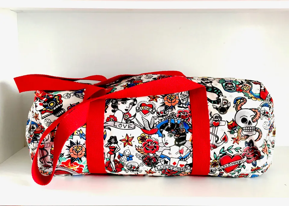 PIOLOU Le Sac Polochon Tatoo sac sport imperméable rouge