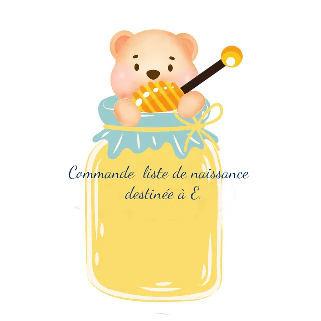 Rose et rêves dorés Créations sur-mesure Commande liste de naissance pour E.