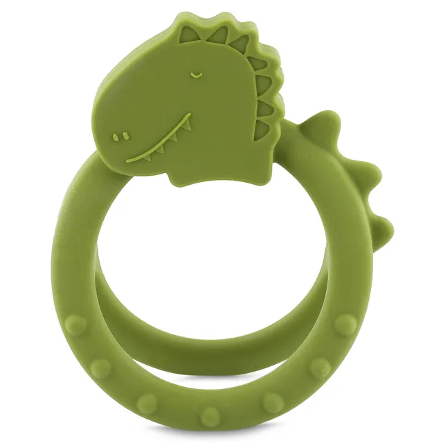 Trixie Baby Premiers jouets Mr. Dino anneau de dentition sensoriel en silicone
