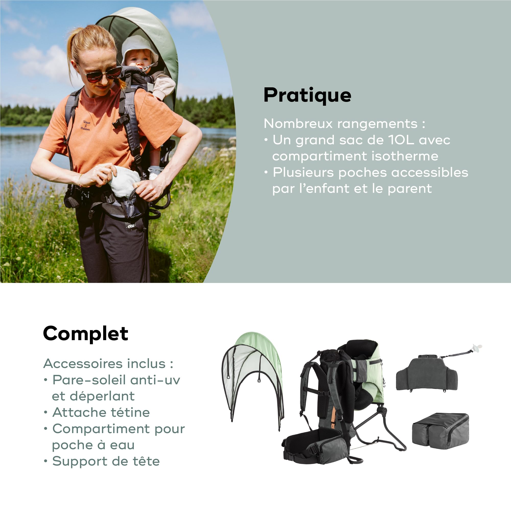 Babymoov Moov&Hike porte-bébé de randonnée dès 6 mois jusqu’à 18 kg