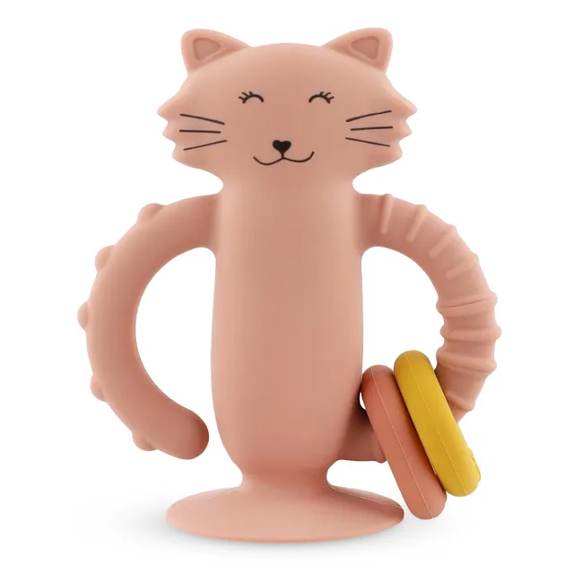 Trixie Baby Jouets sensoriels Jouet sensoriel en silicone avec ventouse Mrs. Cat