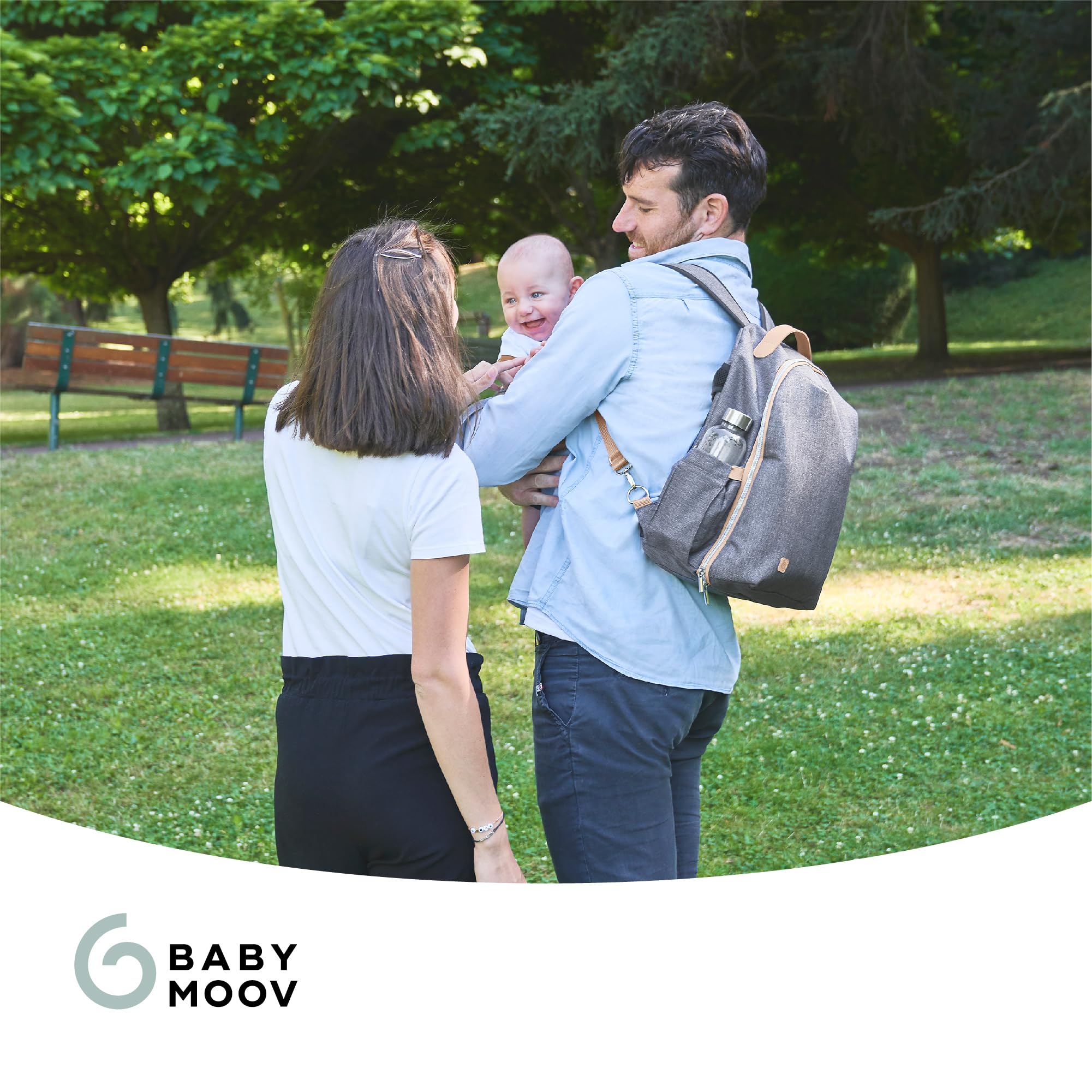 Babymoov Le Pyla sac à dos à langer Smokey 17 L avec poche isotherme