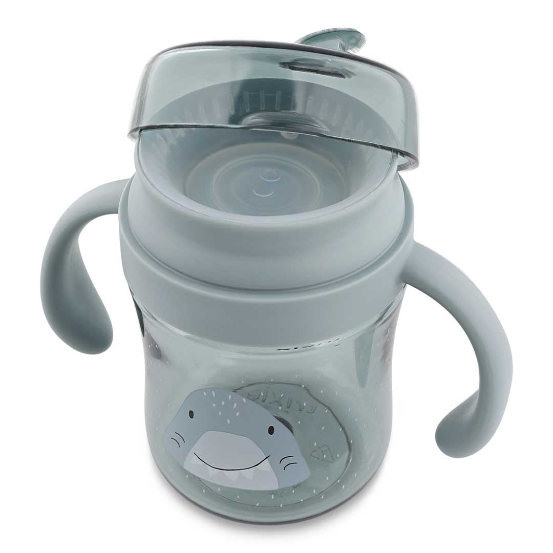 Trixie Baby Tasses et gobelets gobelet 360° Mr. Shark avec poignées anti-fuite