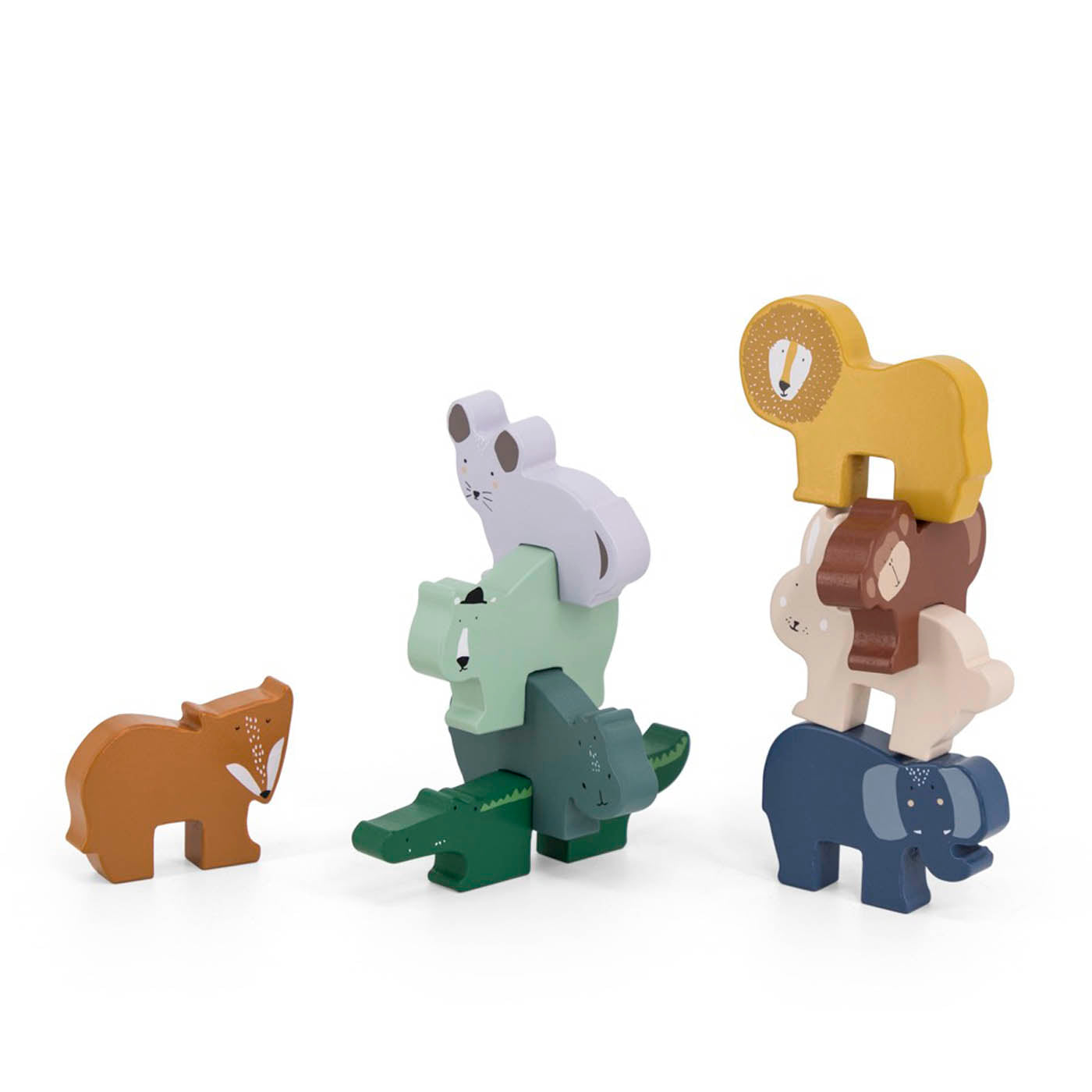 Trixie Baby Jeu d’empilage d’animaux en bois FSC