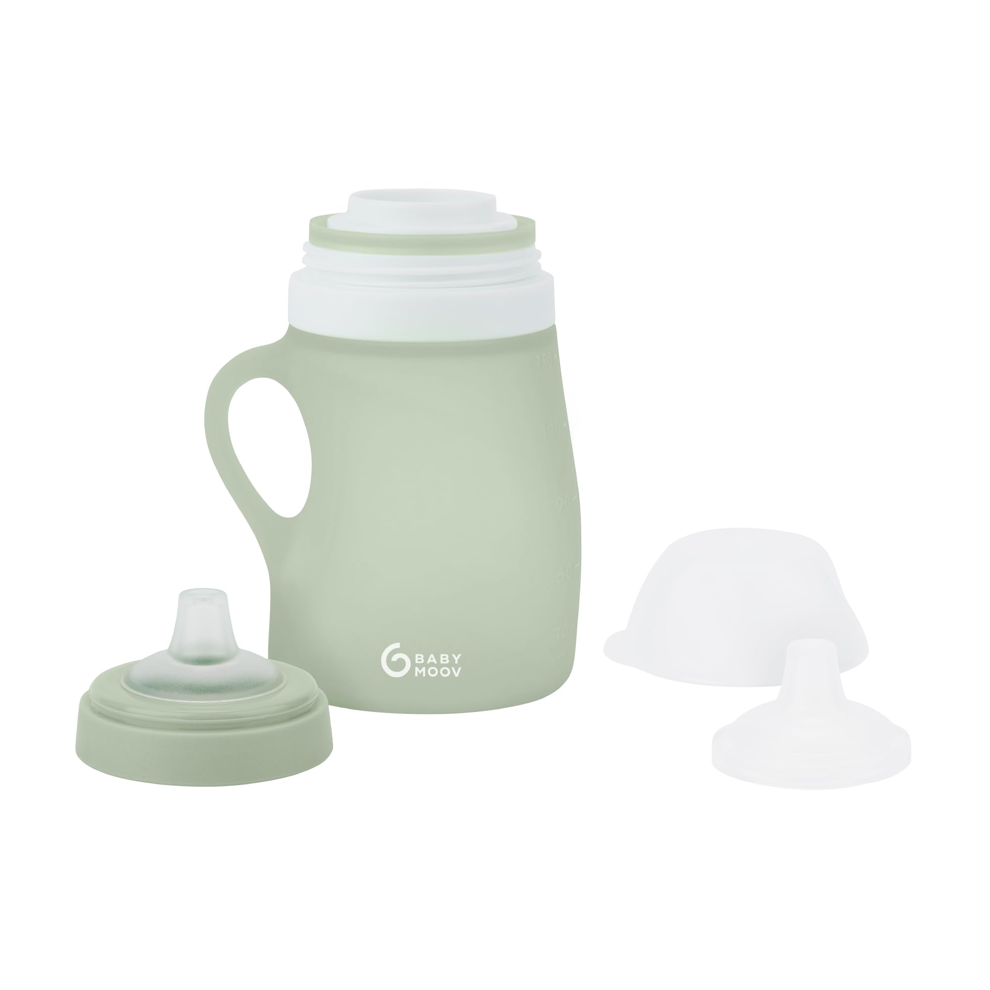 Babymoov Isy / Babybols gourde bébé 150 ml verte en silicone