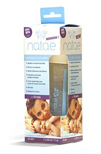 Natae Biberons biberon polypropylène 330 ml tétine silicone dès 18 mois