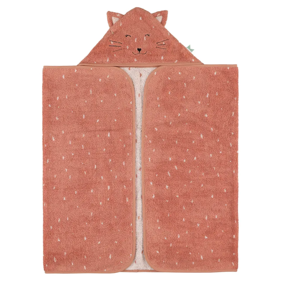 Trixie Baby Capes de bain Cape de bain 70 x 130 cm Mrs. Cat coton bio