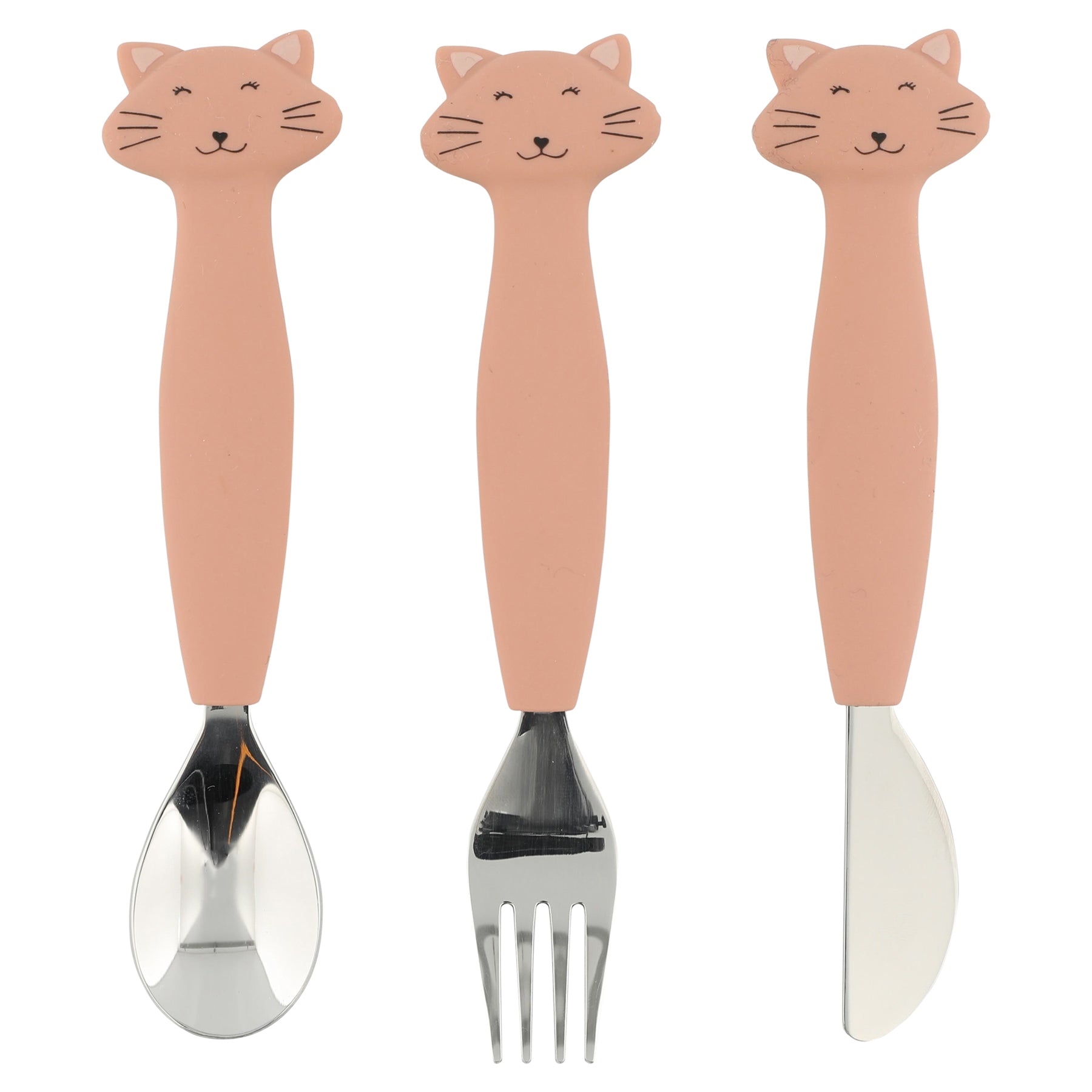 Trixie Baby Couverts 3 pièces en silicone Mrs. Cat