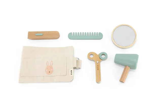 Trixie Baby Jeu symbolique Ceinture de coiffeur en bois