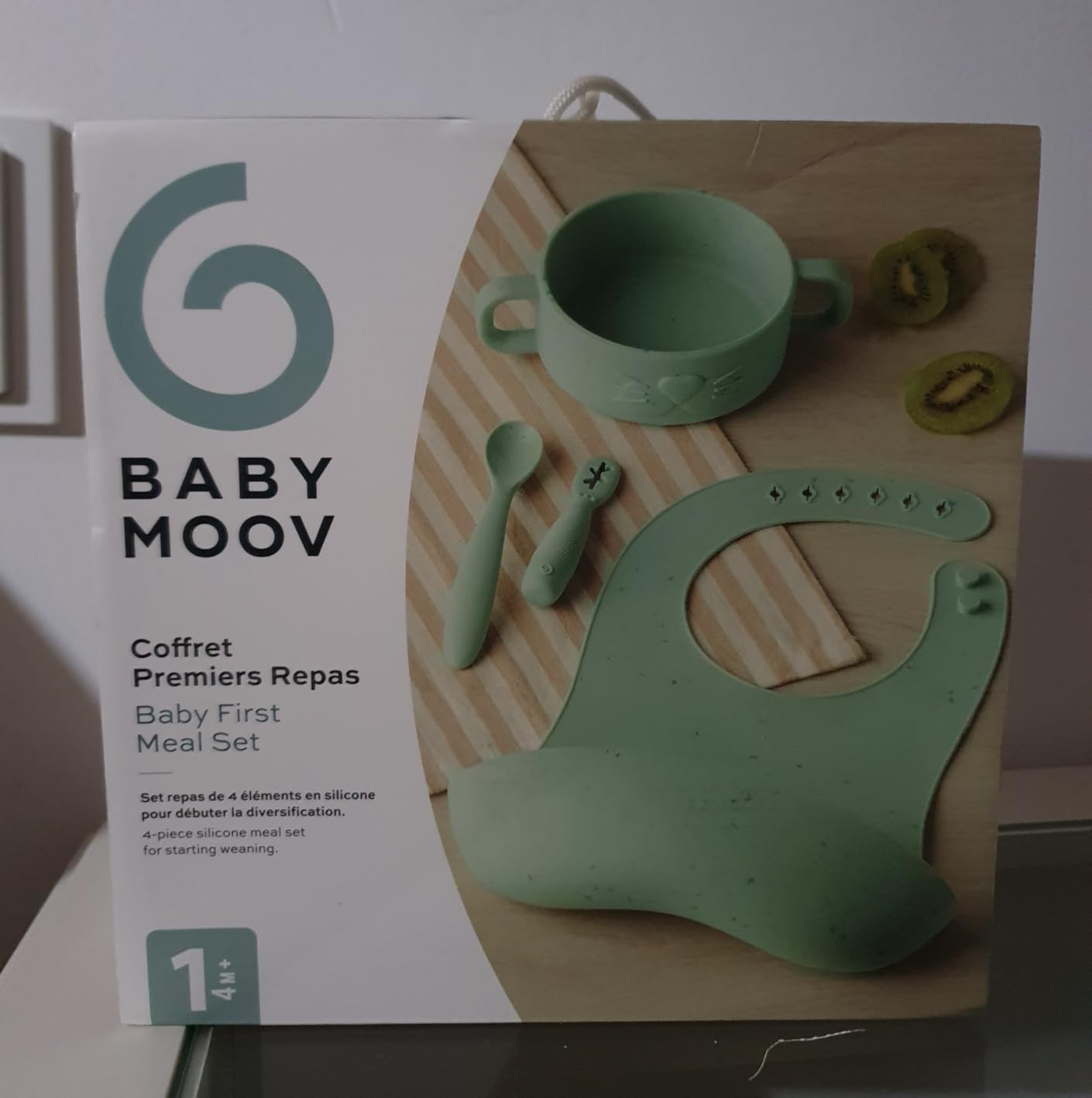 Babymoov coffret premiers repas bébé en silicone Mini Roar beige