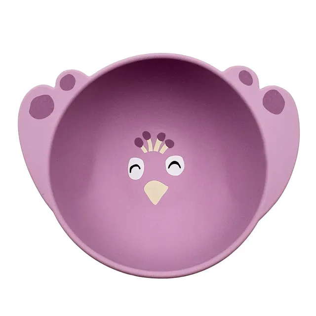 Trixie Baby Vaisselle Bol en silicone avec ventouse Mrs. Peacock