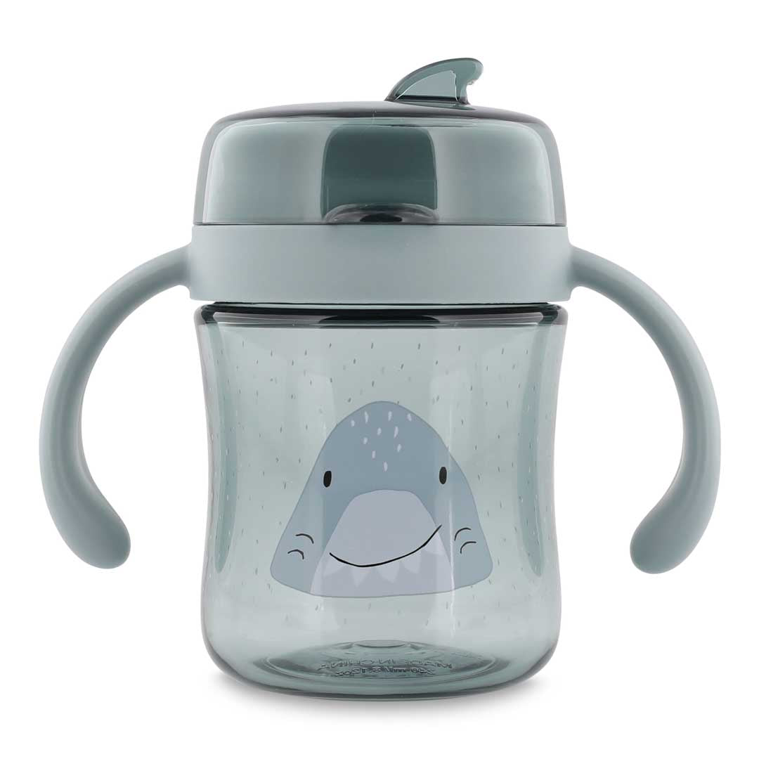 Trixie Baby Tasses et gobelets gobelet 360° Mr. Shark avec poignées anti-fuite
