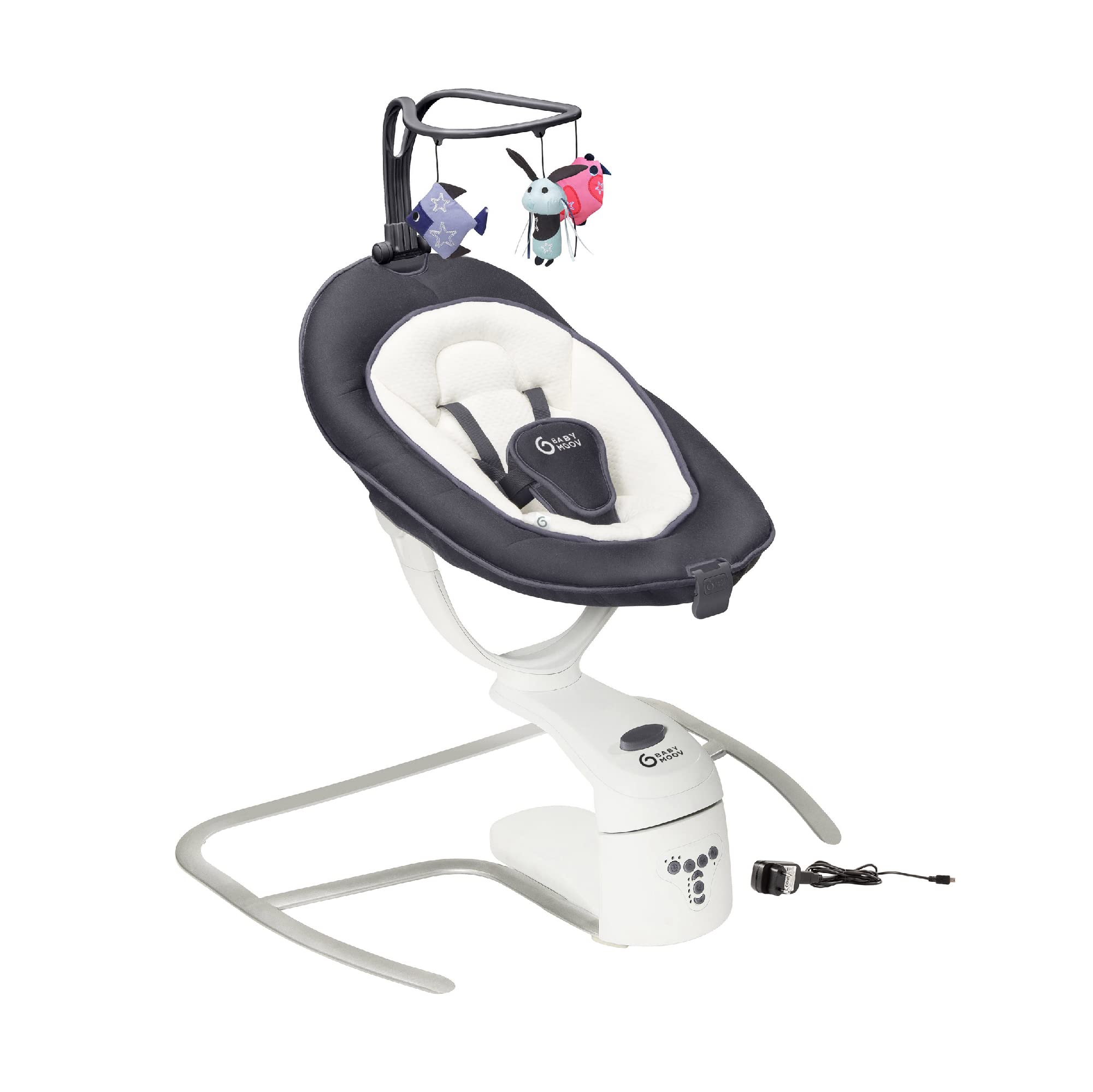 Babymoov Swoon Motion balancelle électrique Zinc avec assise rotative