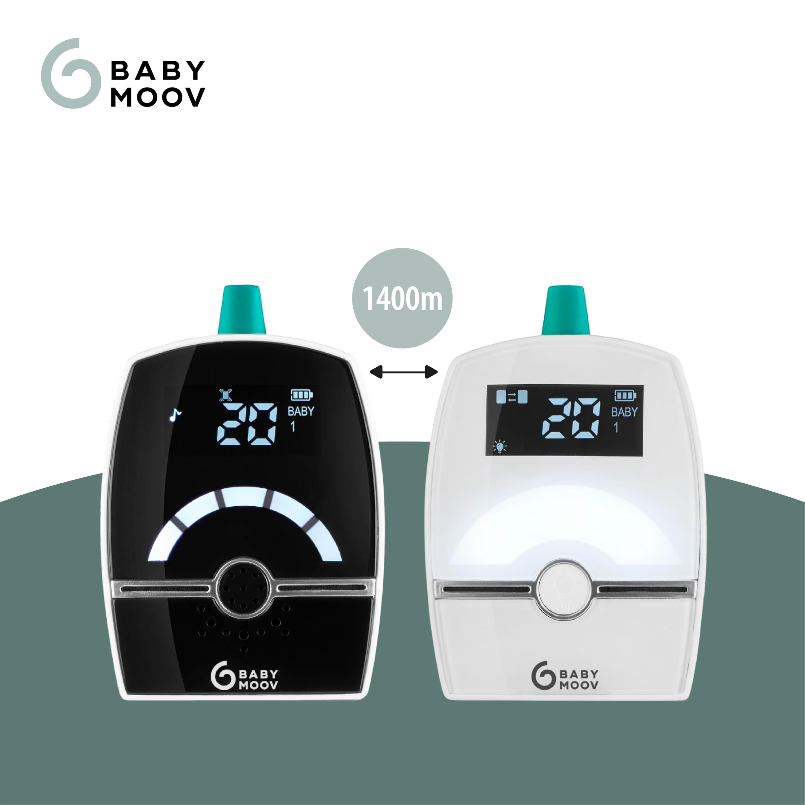 Babymoov YOO Premium Care babyphone audio, portée 1 400 m