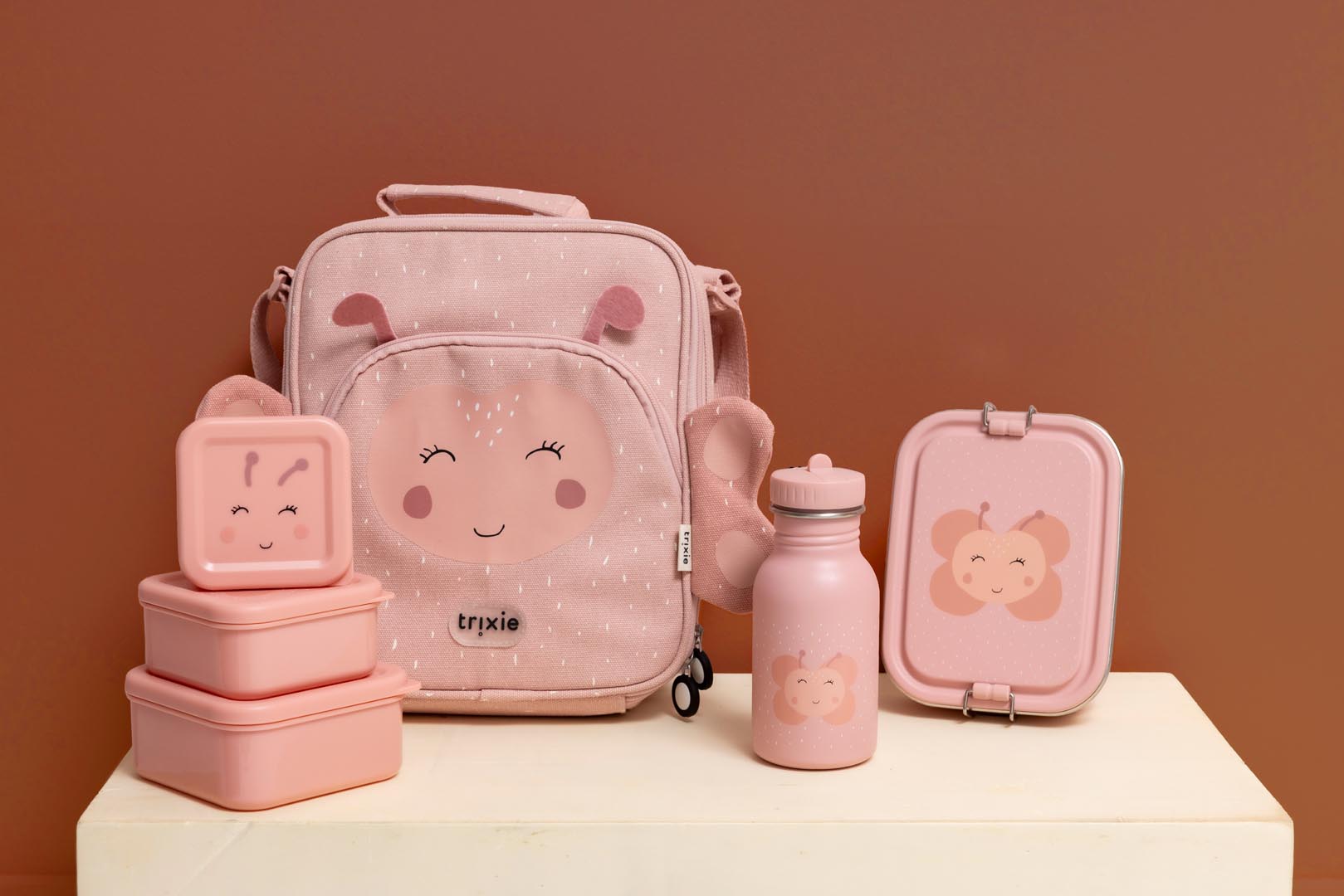 Trixie Baby Boîtes à goûter et boîtes repas Mrs. Butterfly boîte repas inox