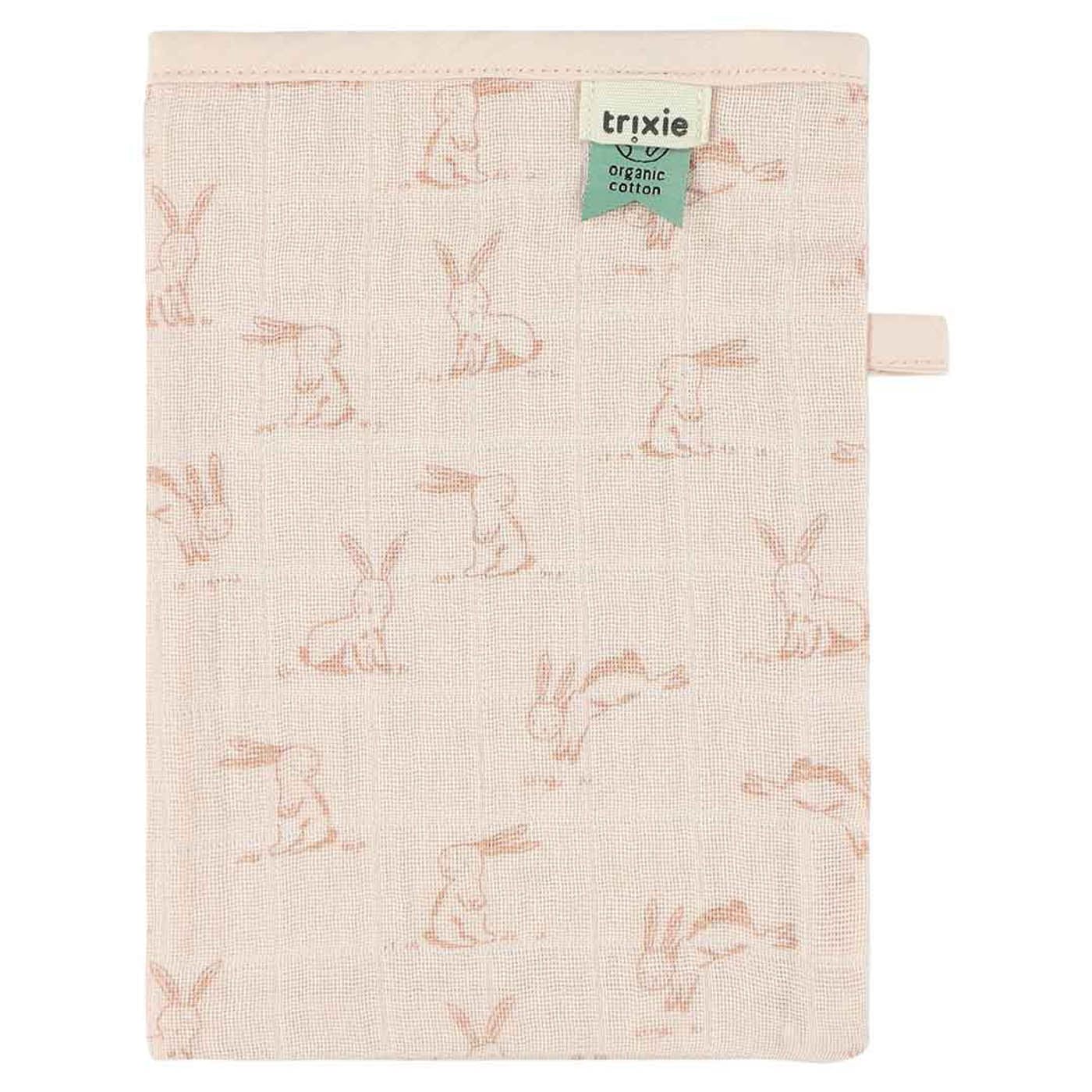 Trixie Baby Gants de toilette Rosy Rabbit mousseline lot de 3