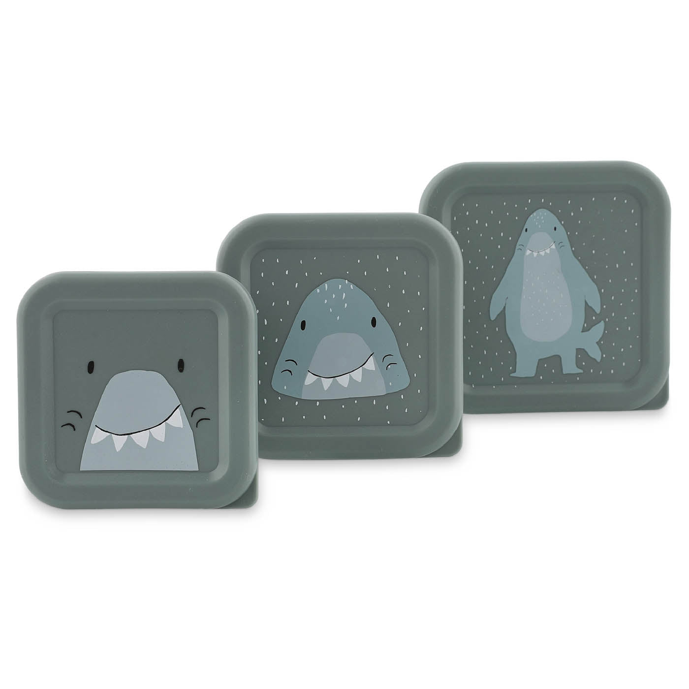 Trixie Baby Boîtes à goûter et boîtes repas Mr. Shark 3 boîtes