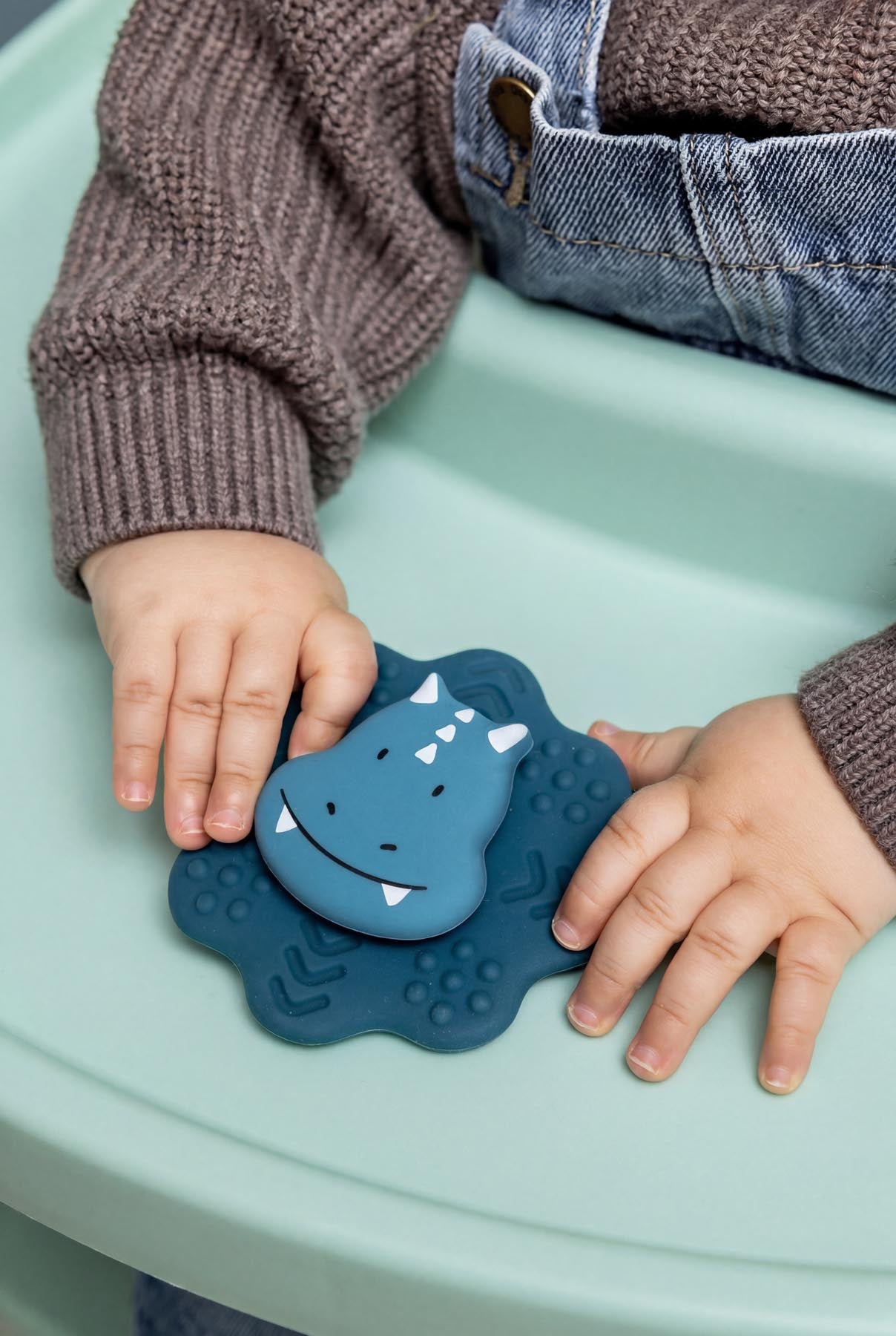 Trixie Baby Jouets sensoriels Spinner à ventouse Mr. Triceratops silicone