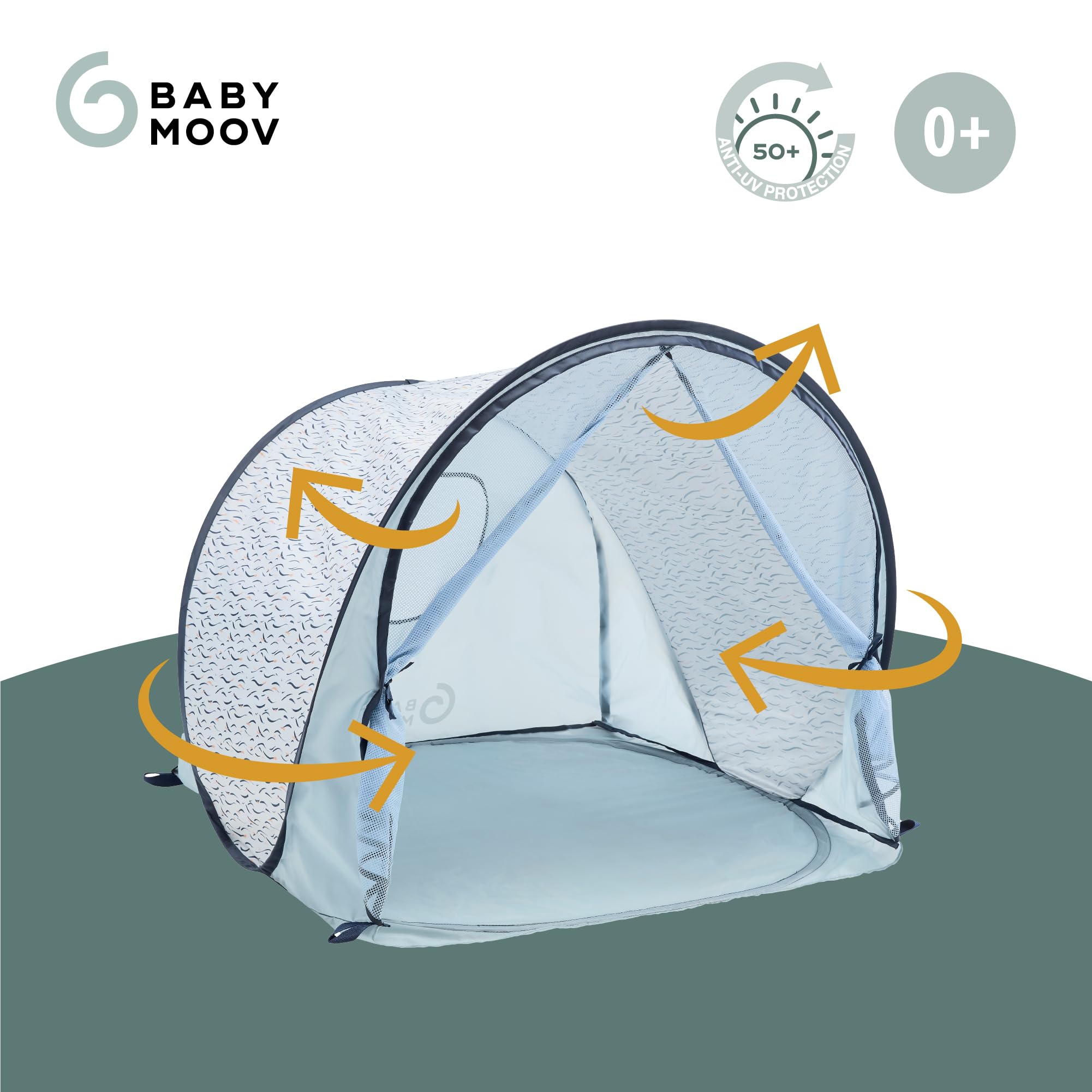 Babymoov Moov / Moov & tente anti-UV bébé Blue Waves FPS 50+