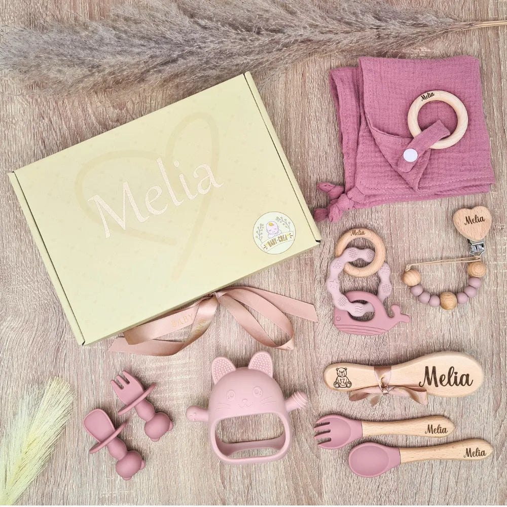Baby-Crea Coffret naissance personnalisé Cadeau de naissance original et utile vert