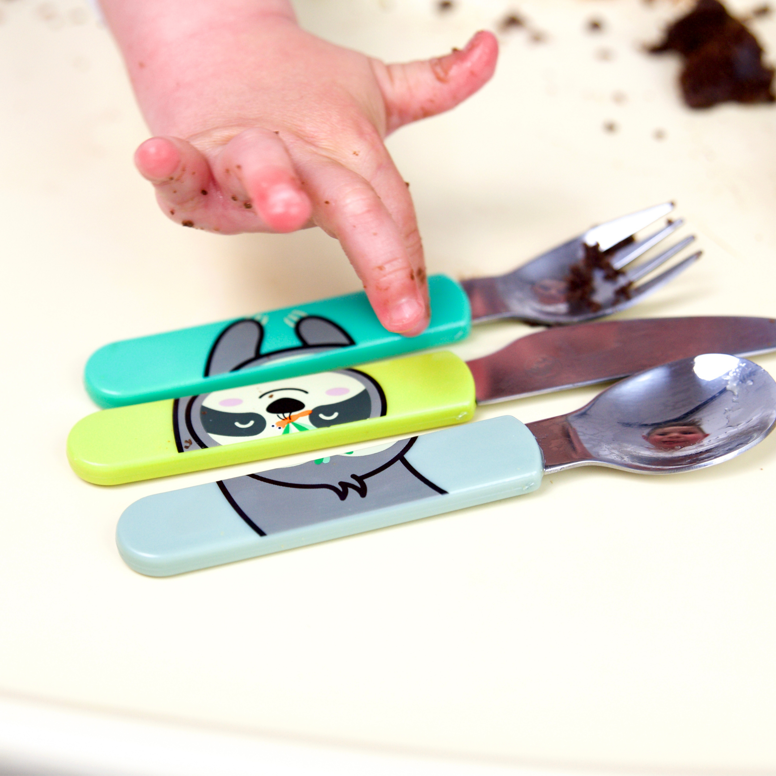 Tum Tum Cutlery Easy Scoop Stanley Sloth couverts avec étui