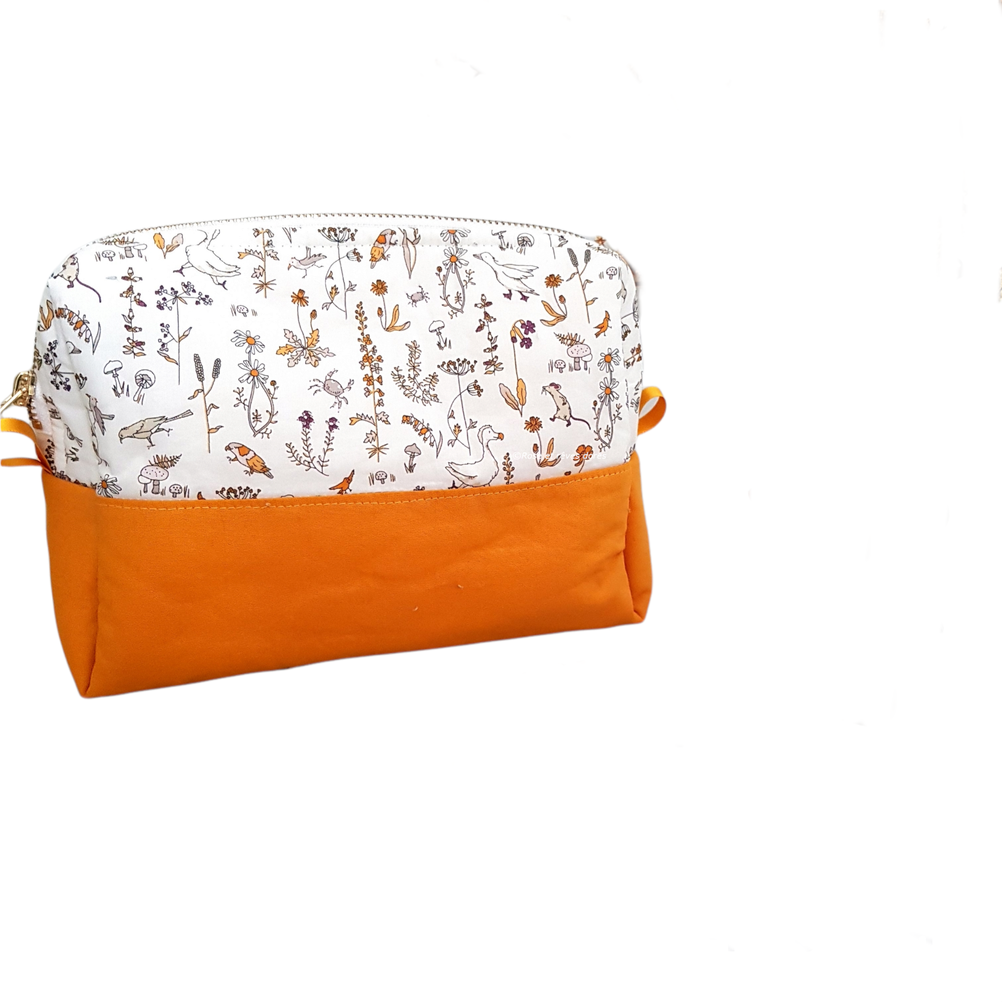 Rose et rêves dorés Trousses de toilette Calisson trousse coton doublée