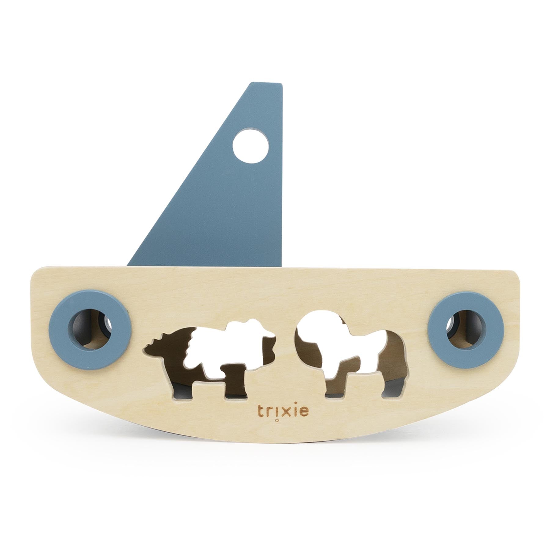 Trixie Baby Jouets d’activités Bateau en bois à formes