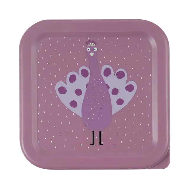 Trixie Baby Boîtes à goûter et boîtes repas Boîtes à goûter 3 pièces Mrs. Peacock