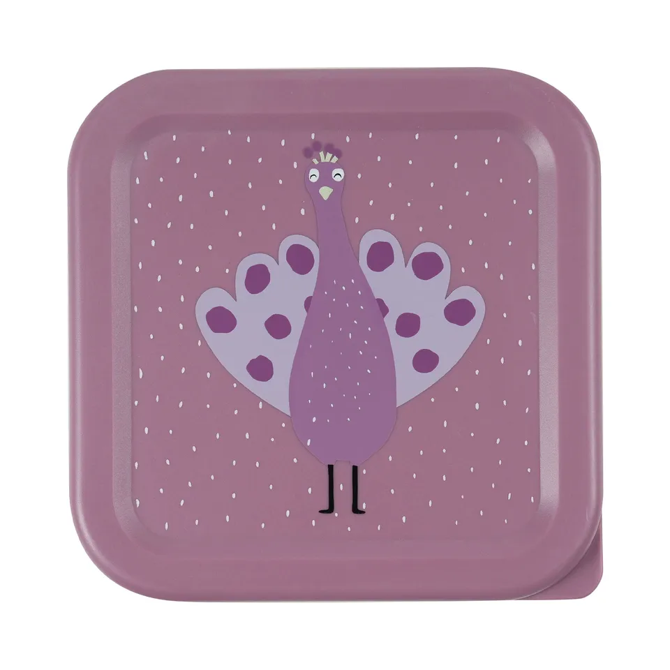 Trixie Baby Boîtes à goûter et boîtes repas Boîtes à goûter 3 pièces Mrs. Peacock