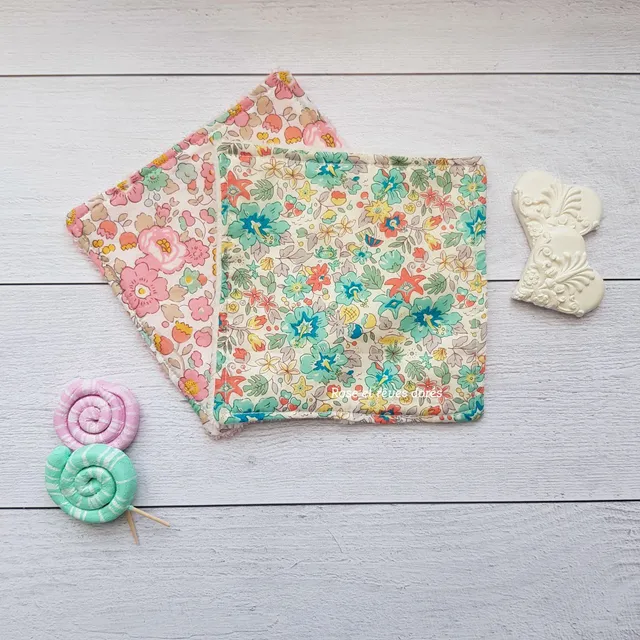 Rose et rêves dorés Lingettes, serviette visage, gants Lingette au choix de taille L en coton