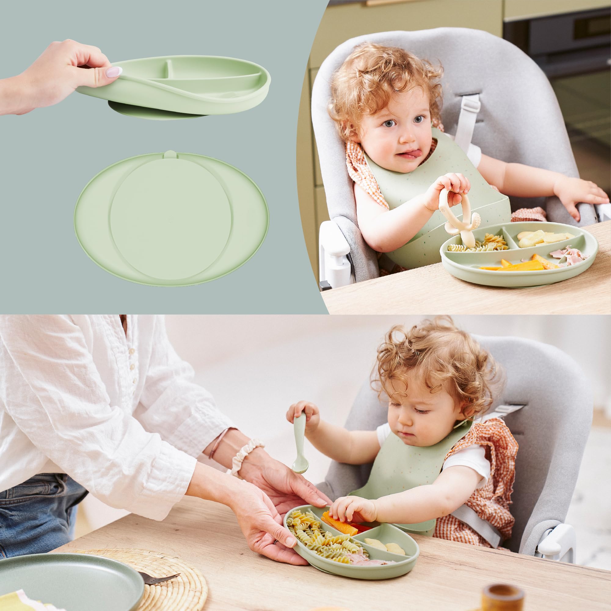 Babymoov Isy / Babybols assiette compartimentée antidérapante en silicone