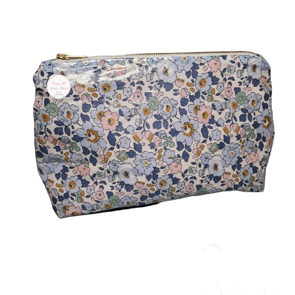 Rose et rêves dorés Trousses de toilette Liberty Betsy Denim trousse taille M
