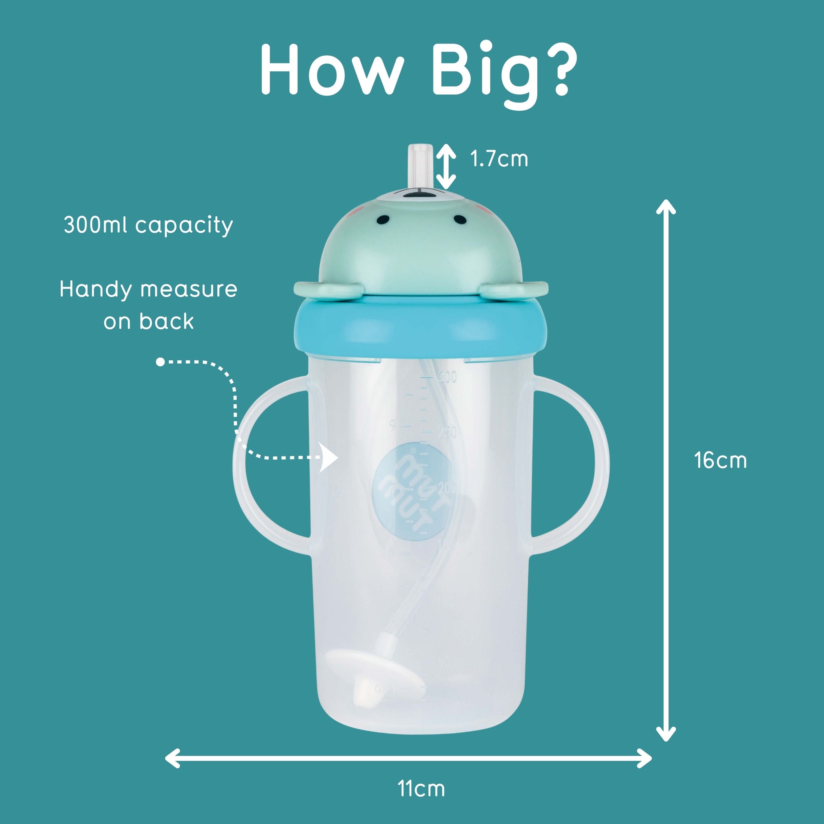 Tum Tum Tall Tippy Up Sippy Cup Boris Bear 300 ml à paille lestée