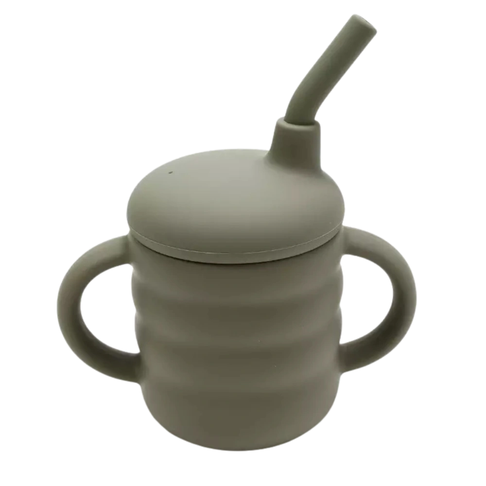 Baby-Crea Vaisselle Bébé tasse d’apprentissage rouge tomette anti-fuite