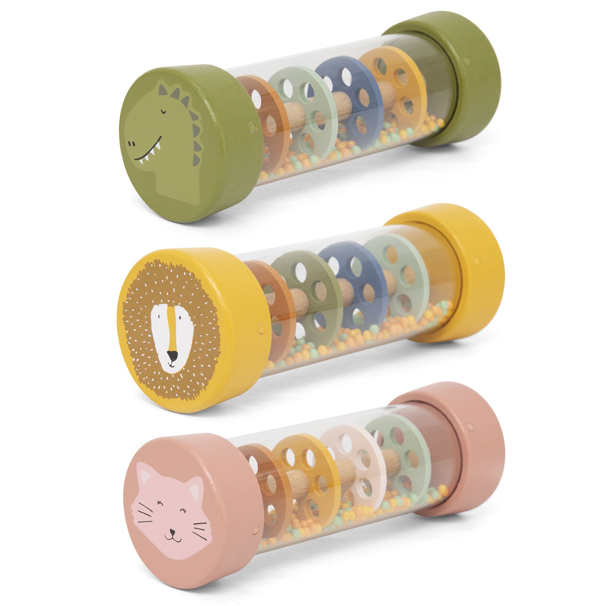 Trixie Baby Jouets d'activités Bâton de pluie en bois boîte 9 pièces