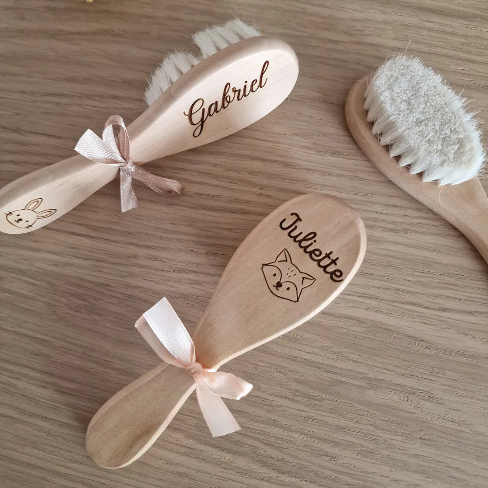Baby-Crea Accessoires bébé personnalisés peigne bébé dents arrondies