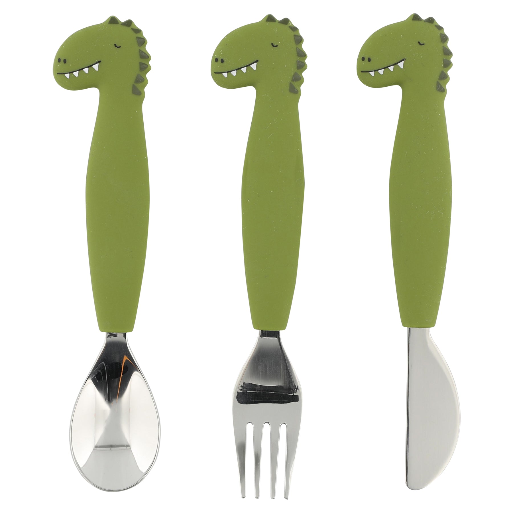 Trixie Baby Couverts Mr. Dino couverts 3 pièces en silicone