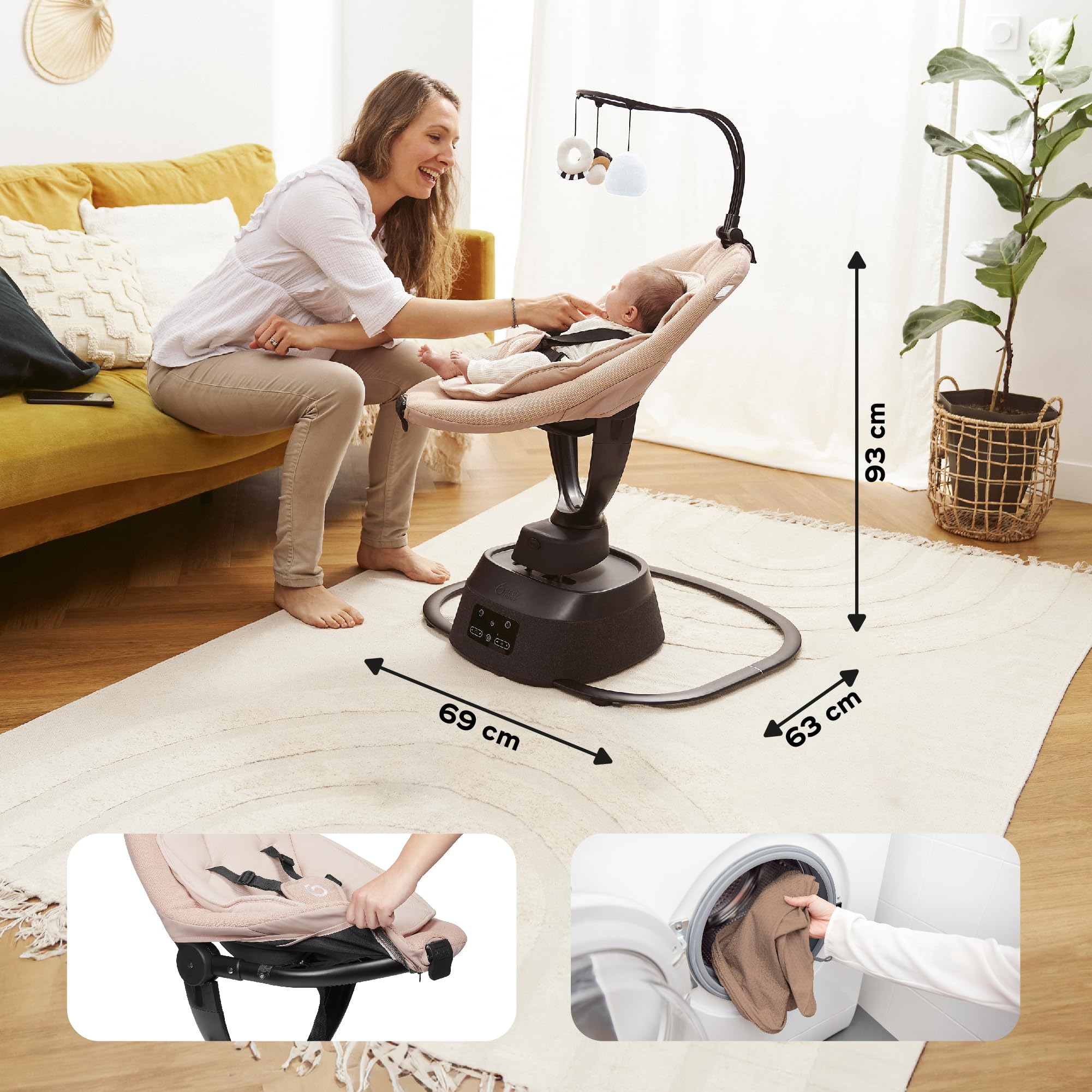 Babymoov Swoon Evolution balancelle électrique Mocca