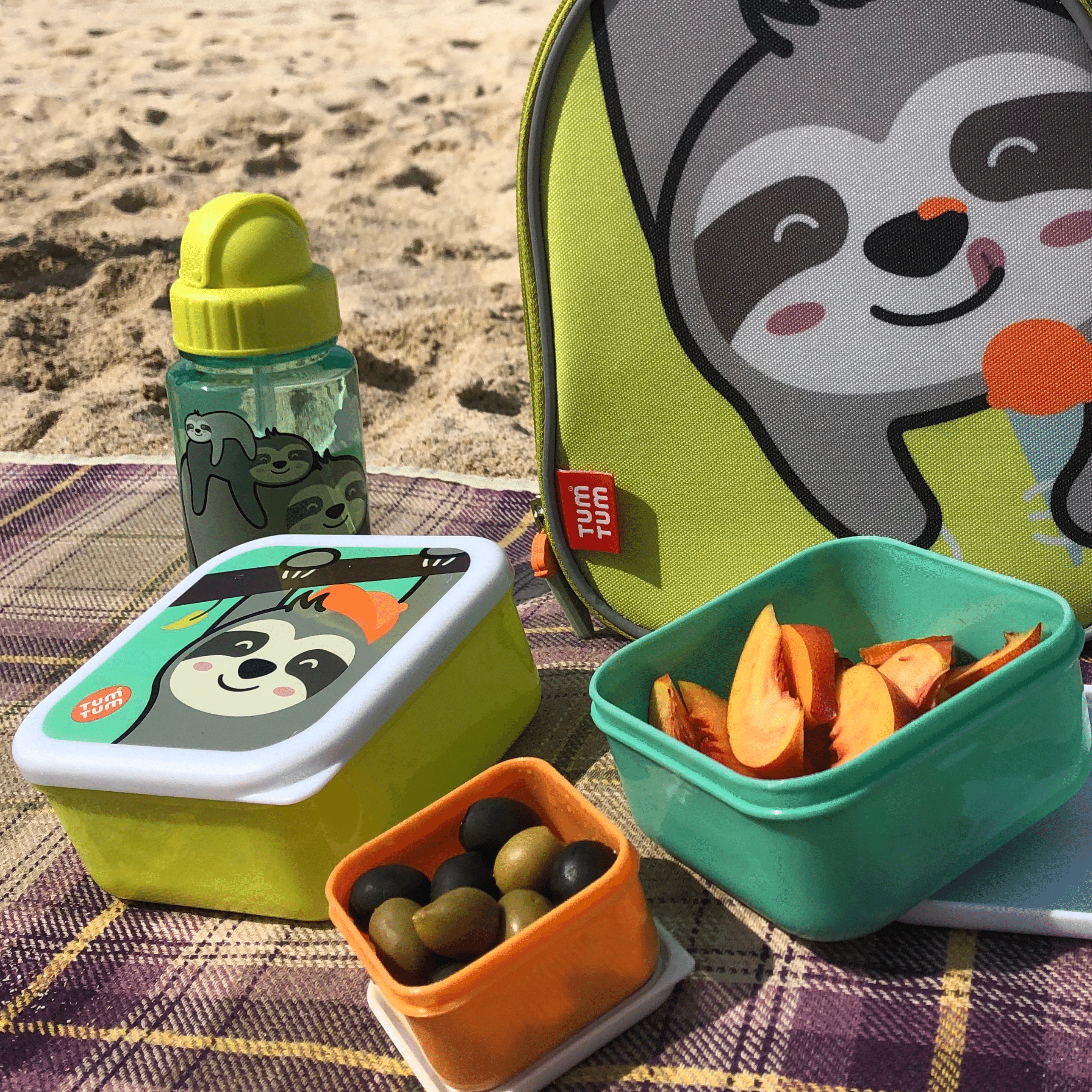 Tum Tum Lunch Boxes Stanley Sloth boîtes à goûter enfant lot de 4