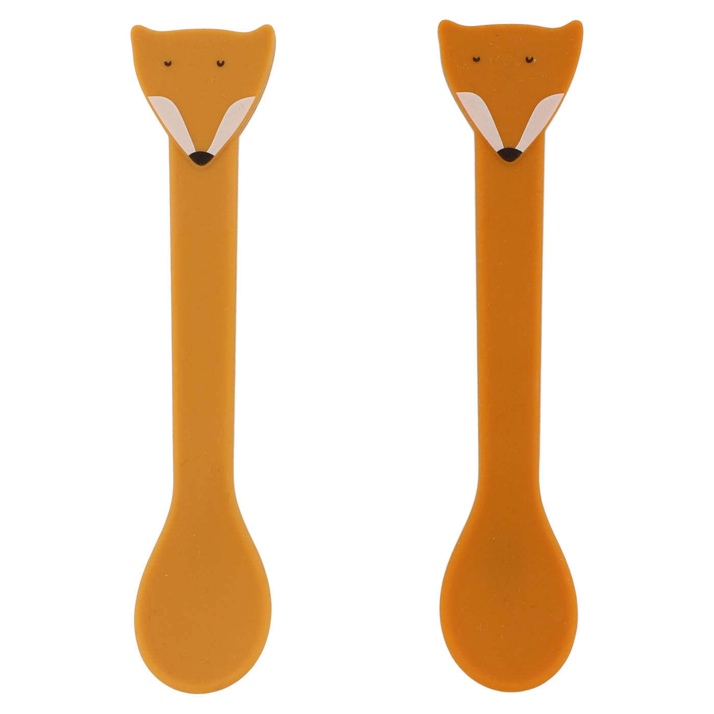 Trixie Baby Couverts Cuillère silicone 2-pack Mr. Fox inox