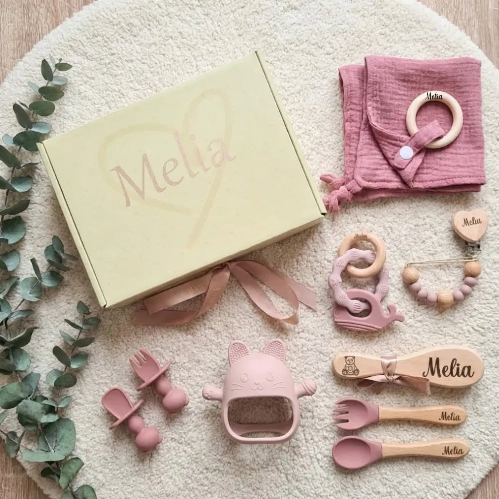 Baby-Crea Coffret naissance personnalisé Cadeau de naissance original et utile vert
