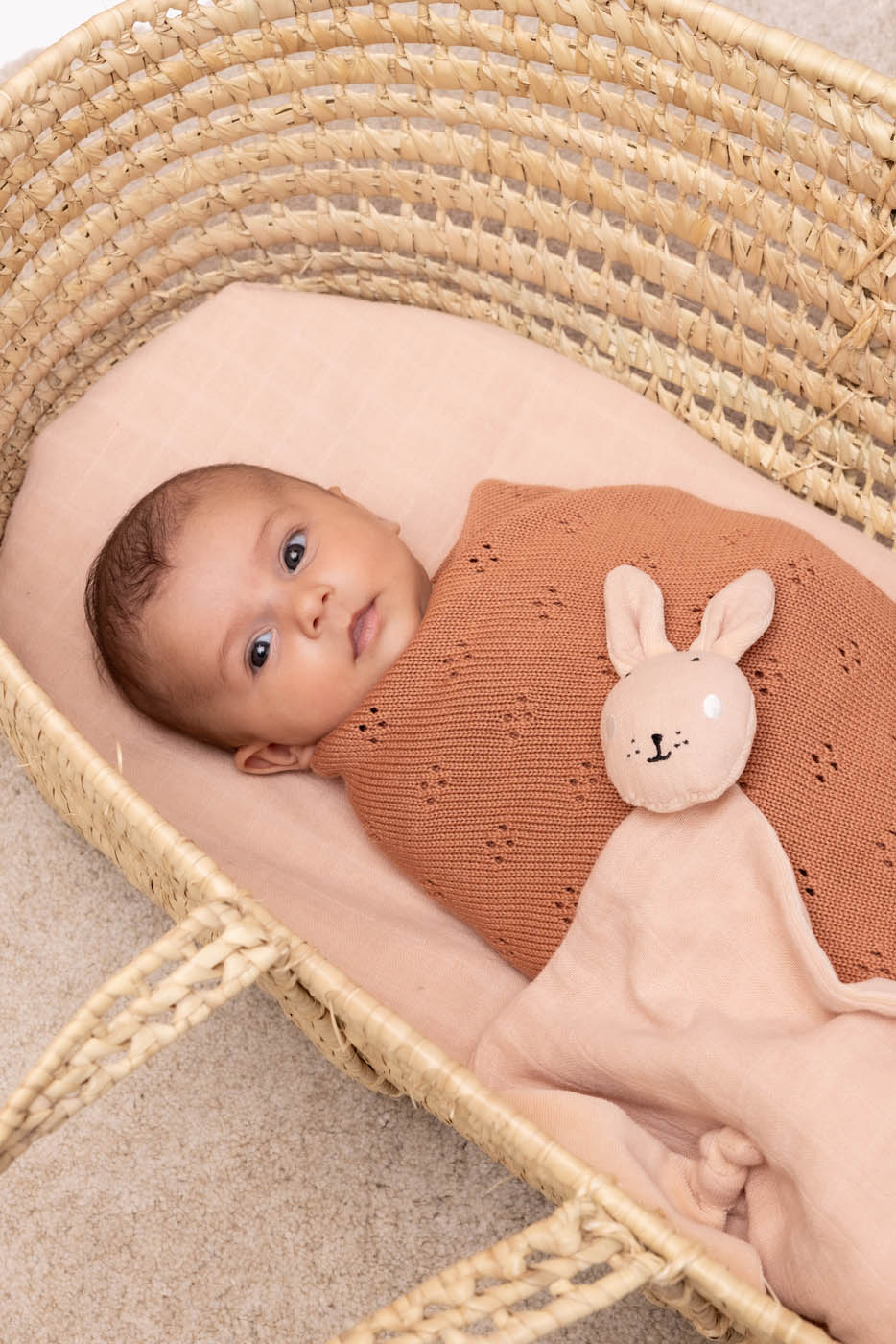 Trixie Baby Literie de bébé Plaid tricot 75x100 cm Canyon coton bio