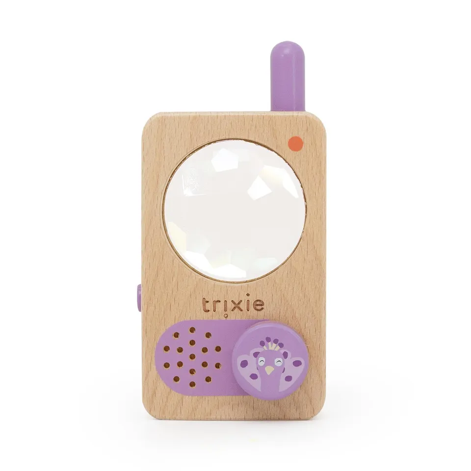 Trixie Baby Jeu symbolique talkie-walkie en bois Mrs. Peacock