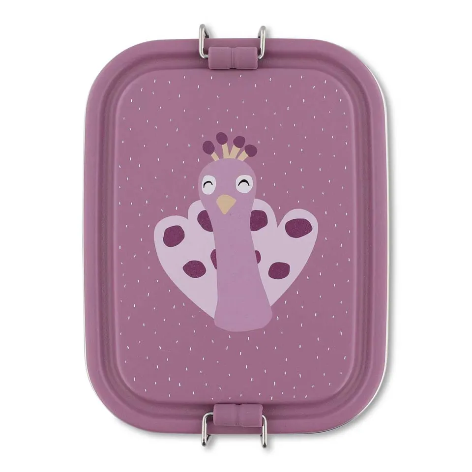 Trixie Baby Boîtes à goûter et boîtes repas Boîte repas petite Mrs. Peacock inox