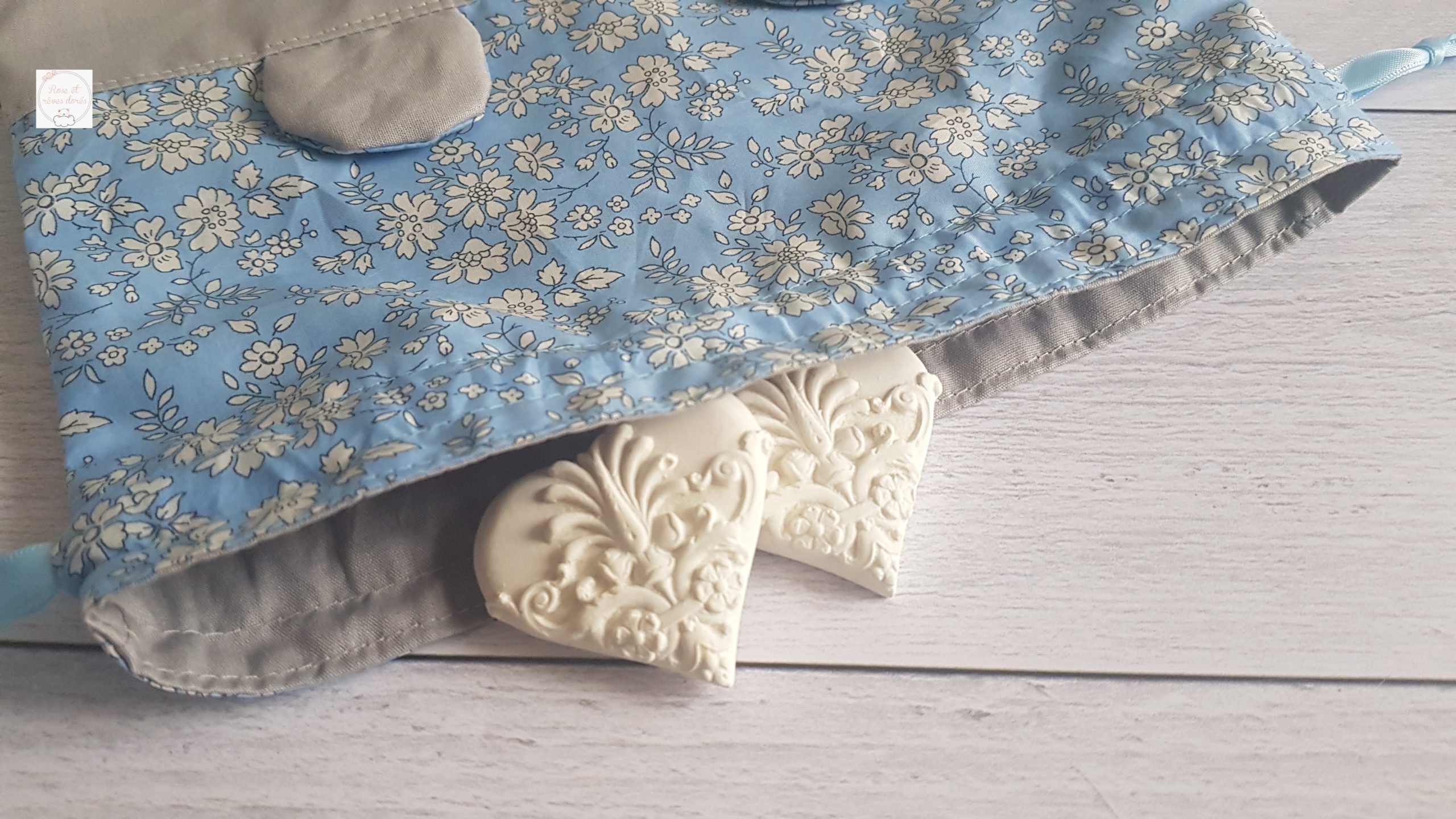 Rose et rêves dorés Pochons collection Macaron en tissu